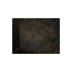 Cow Hide Leather Cushion - 001FULLEBLK1