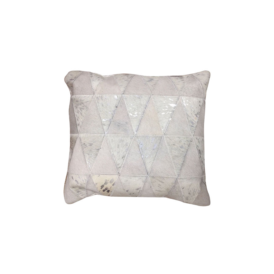 Cow Hide Leather Cushion - 007FULLEWHT10