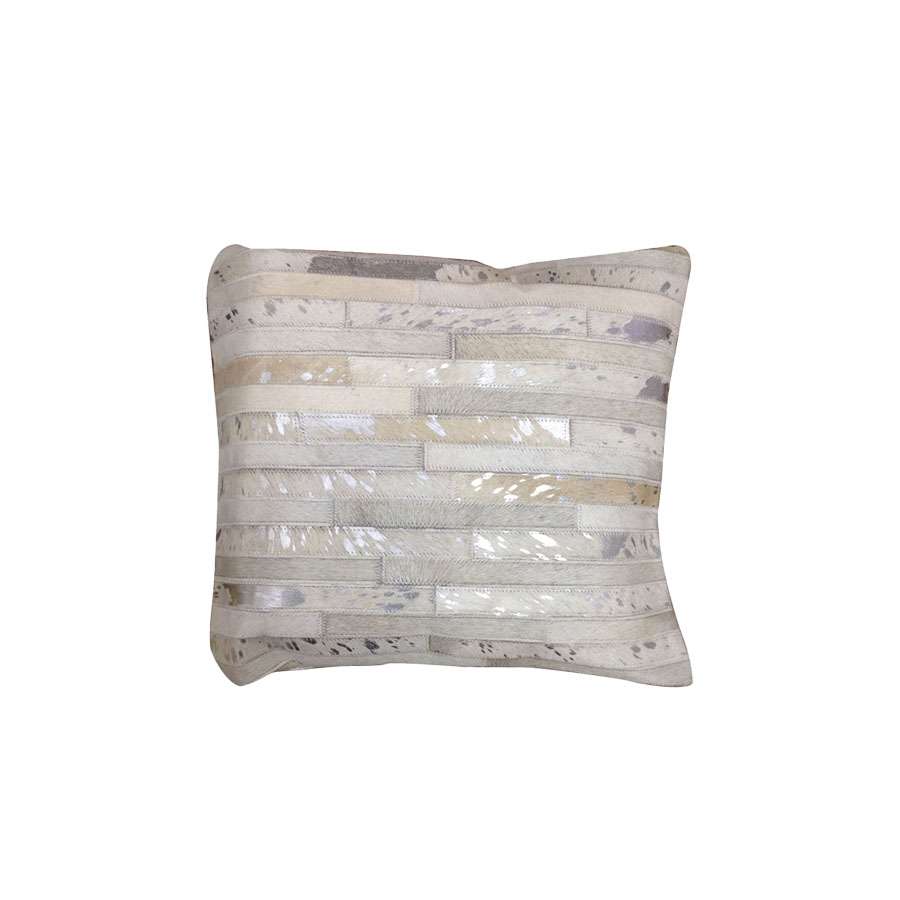 Cow Hide Leather Cushion - 007FULLEWHT11