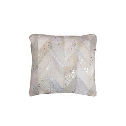 Cow Hide Leather Cushion - 007FULLEWHT2