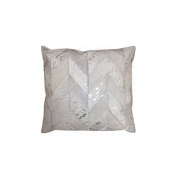 Cow Hide Leather Cushion - 007FULLEWHT3