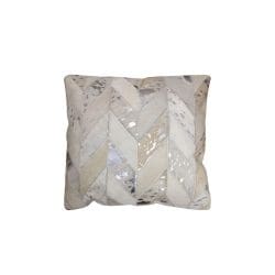 Cow Hide Leather Cushion - 007FULLEWHT6