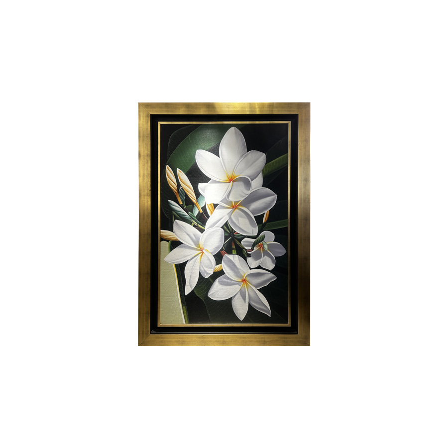 White Frangipani Oil Painting