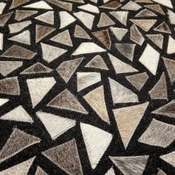 Cowhide Leather Rug - 09017DKGRIN