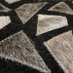 Cowhide Leather Rug - 09017DKGRIN