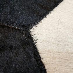 Cowhide Leather Rug - 10018BKWHIN