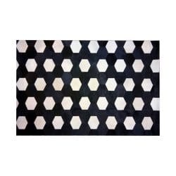 Cowhide Leather Rug - 10018BKWHIN