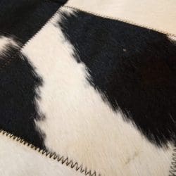 Cowhide Leather Rug - 11118BKWHIN