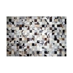 Cowhide Leather Rug - 128A19BKGRWHIN