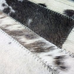 Cowhide Leather Rug - 131A19BKGRWHIN