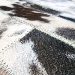 Cowhide Leather Rug - 131A19BKGRWHIN