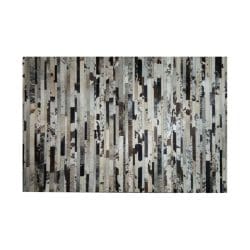 Cowhide Leather Rug - 131A19BKGRWHIN