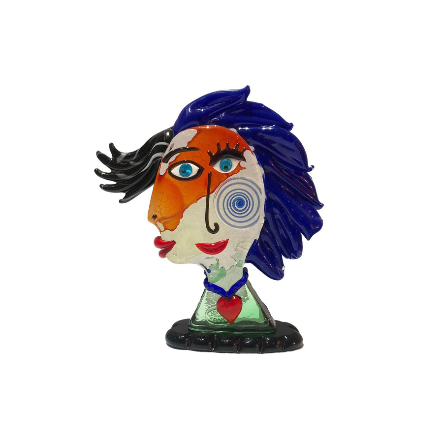 Murano Glass Picasso Head Woman