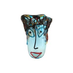 Murano Glass Picasso Head Vase 004BL