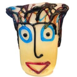 Murano Glass Picasso Head Vase 004YW