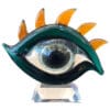 Murano Glass Eye Sculpture - Green