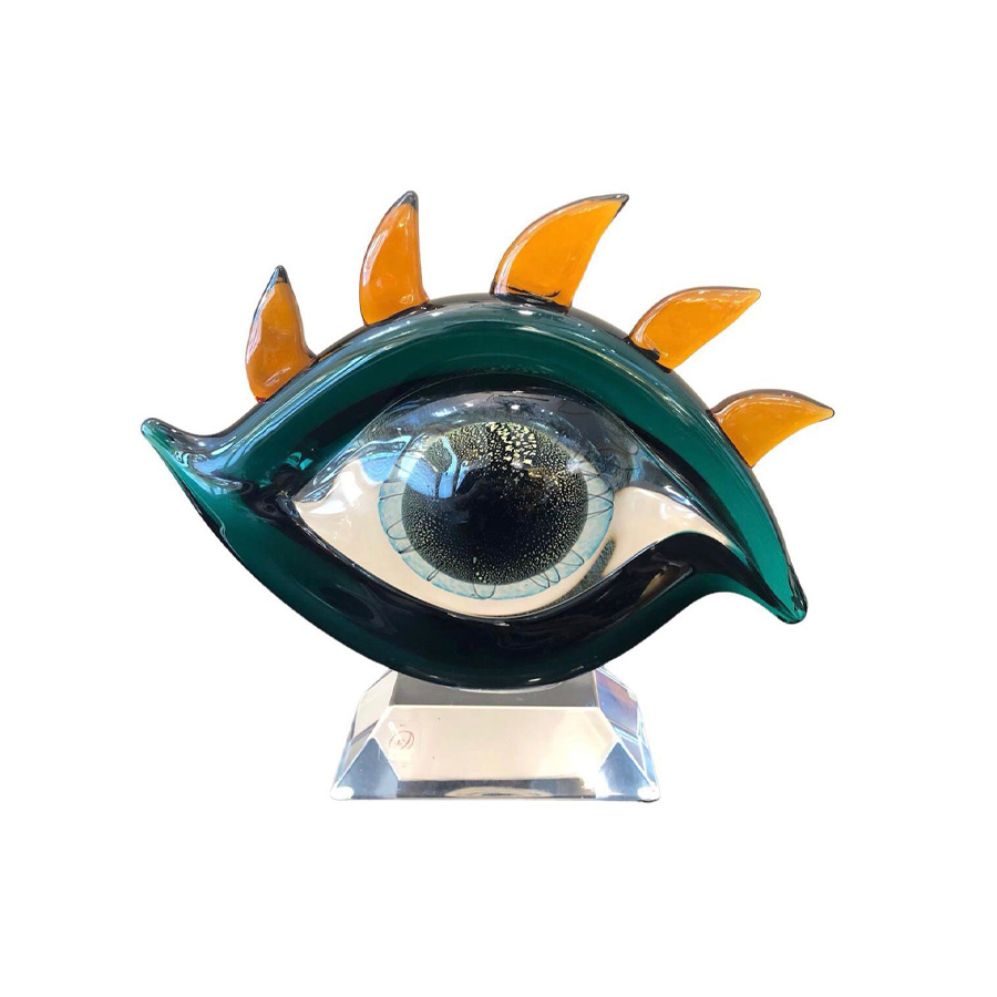 Murano Glass Eye Sculpture