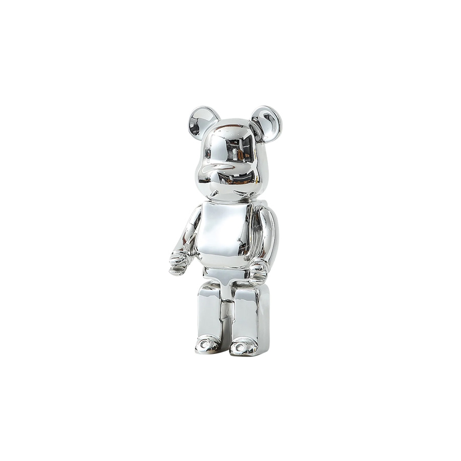 Bear Decor Figure - Silver