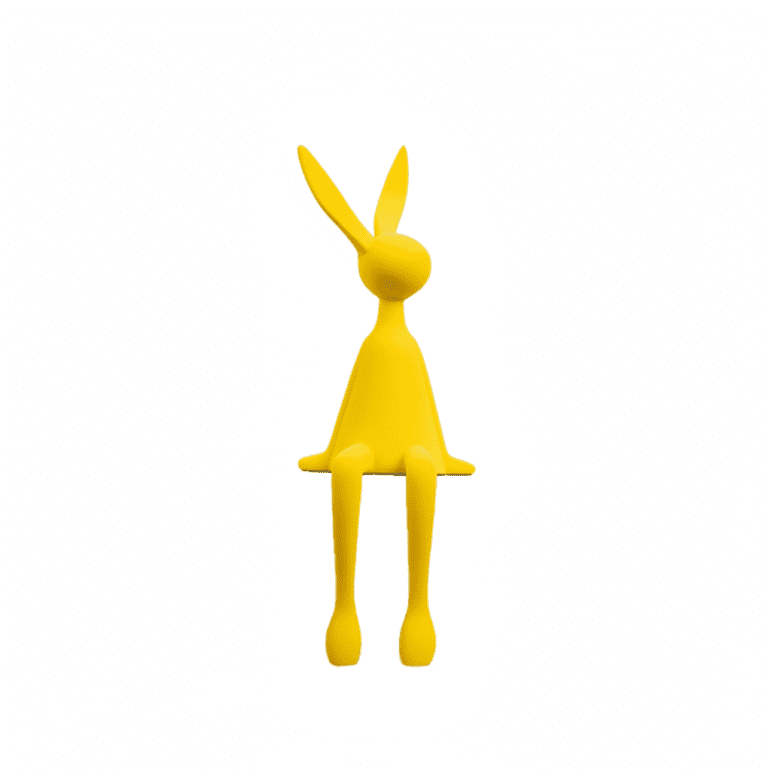 Sitting Bunny - Yellow